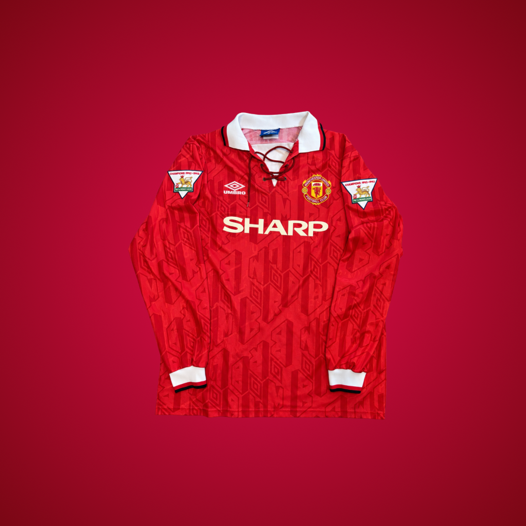 1992 Manchester United Home Long Sleeve (XL)